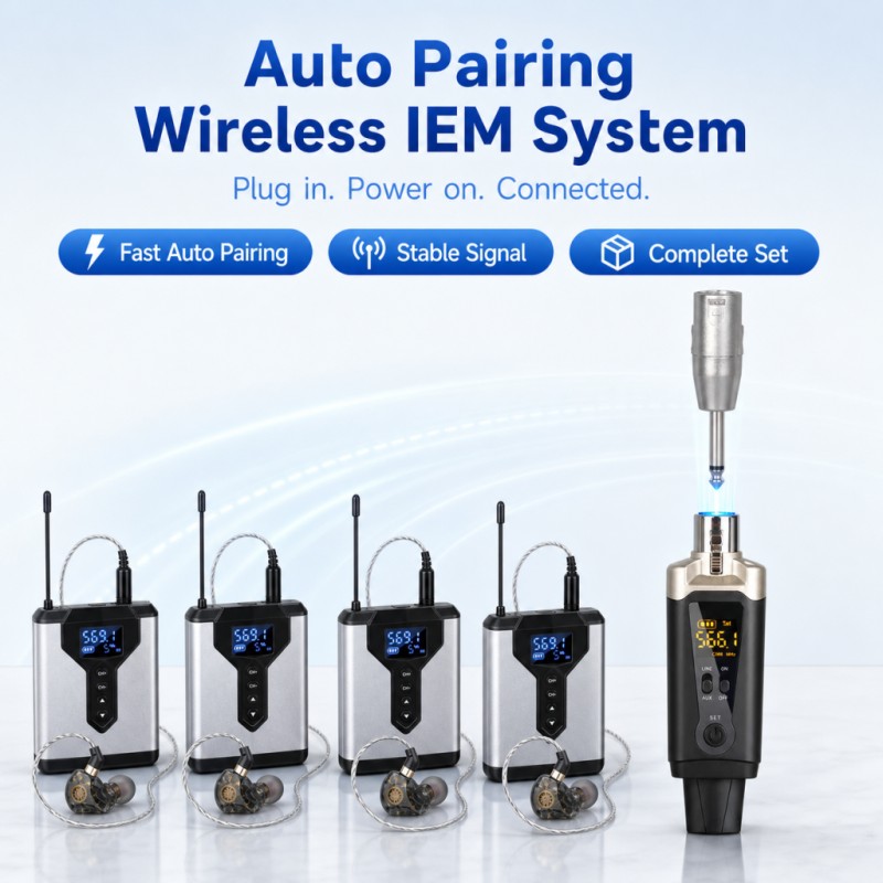 In Ear Monitor Iem - Kabelloses IEM-System 1 Sender 4 Empfänger,