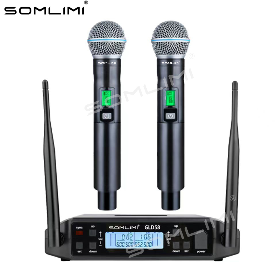 Shure Mic Sm58 - SOMLIMI G24-A58 600 MHz Metall-Handmikrofon, professionelles