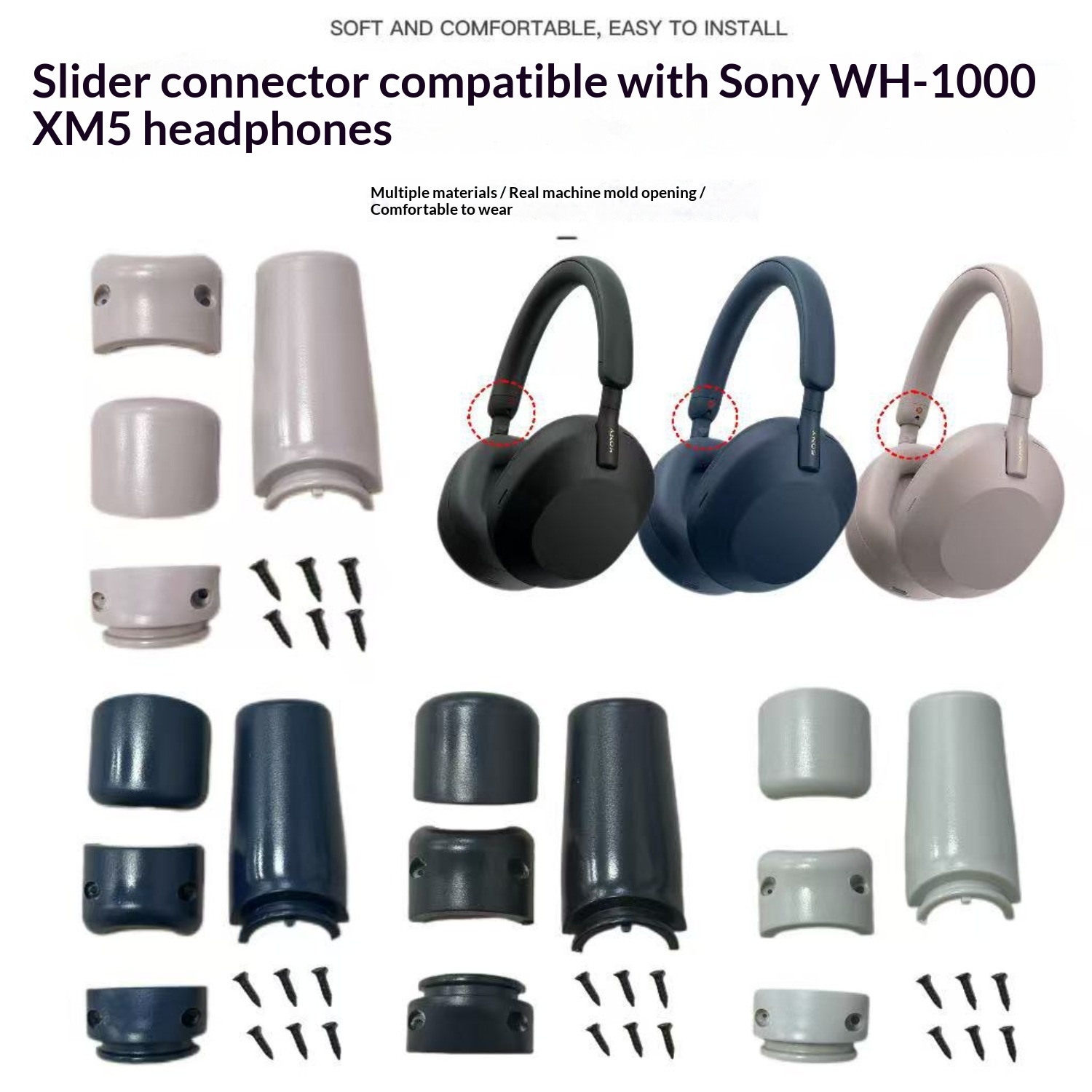 Sony Headphone Wh-1000Xm5 - Ersatz-Reparaturset für das Seitenscharnier des Kopfbügels