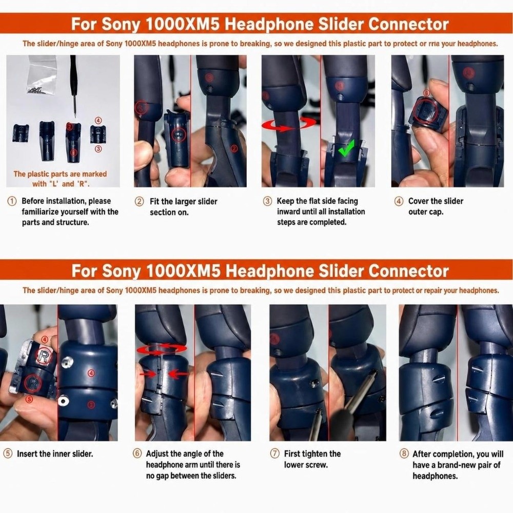 Kunststoff-Kopfhörerscharnier- – Sony Headphone Wh-1000Xm5 Bewertung und Preis