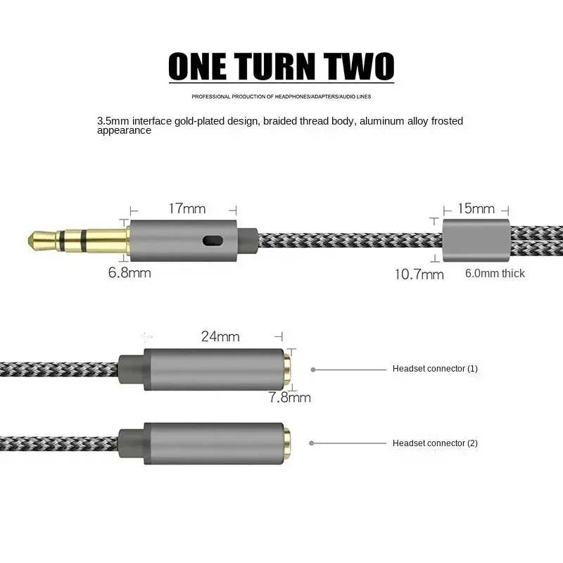 3,5-mm-Audio-Splitter, 1 Steck – Earphone Splitter Jack Bewertung und Preis